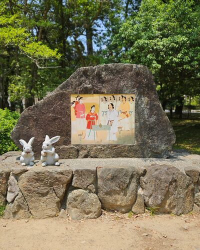 参拝途中で見つけた出雲大社のうさぎ像